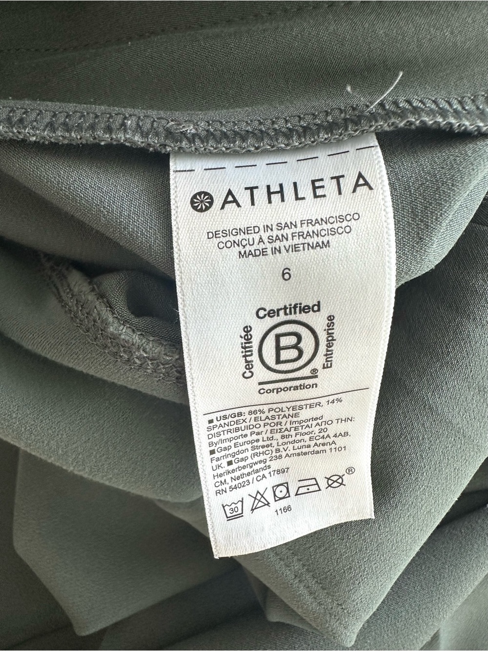 ATHLETA Endless High Rise Pant 6 in Botanical Green Straight Leg - Picture 9 of 11